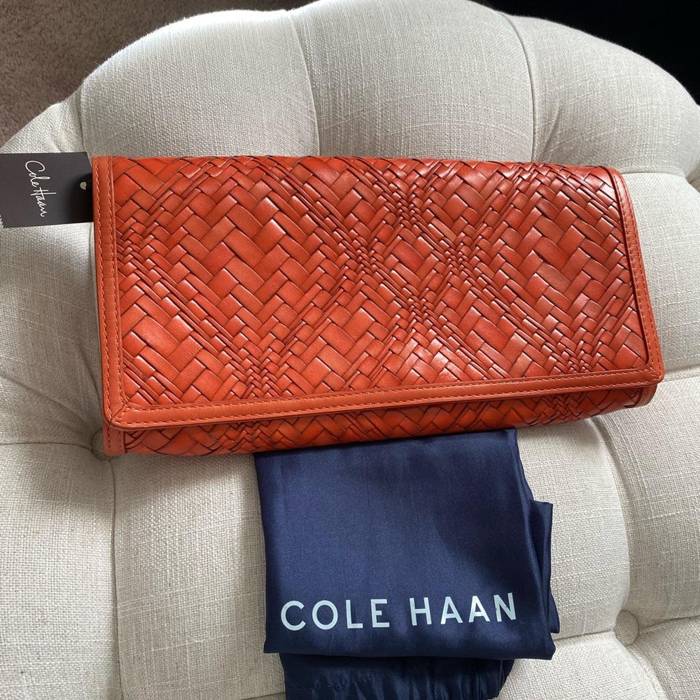 ✨FLASH SALE!!!✨Cole Haan Genevieve NWT! Woven Leather Bag - Picture 10 of 15
